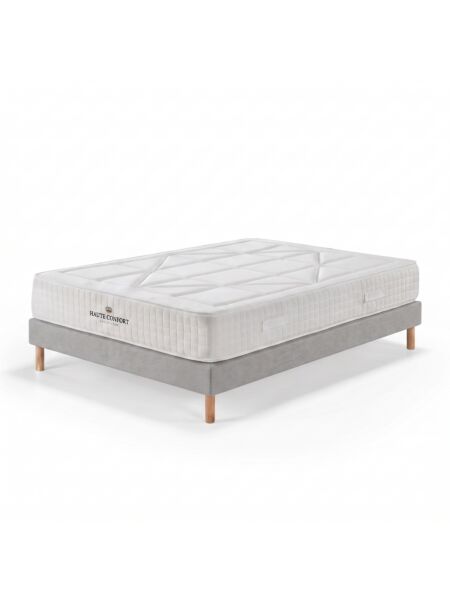 Conjunto Valdemont com Sommier rígido 15 cm Tribu Cement - Colchão e Cama