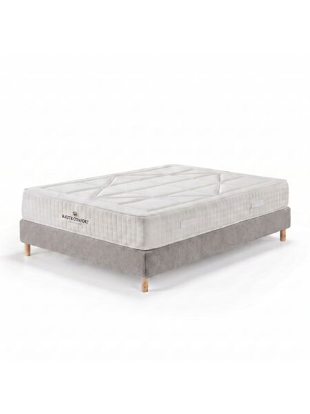 Conjunto Valdemont com Sommier rígido 20 cm Ascot Taupe - Colchão e Cama