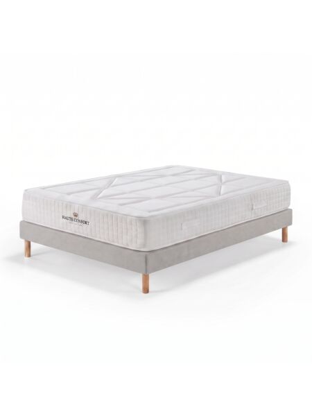 Conjunto Valdemont com Kit de madeira 15 cm Cinza - Colchão e Cama
