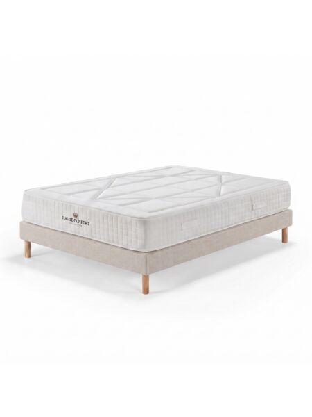 Conjunto Valdemont com Kit de madeira 15 cm Milano Cement - Colchão e Cama