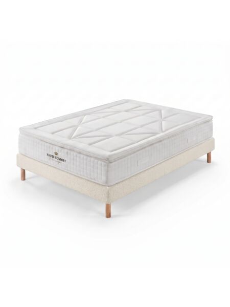 Conjunto Villeroy com Sommier rígido 15 cm Ascot Pearl - Colchão e Cama