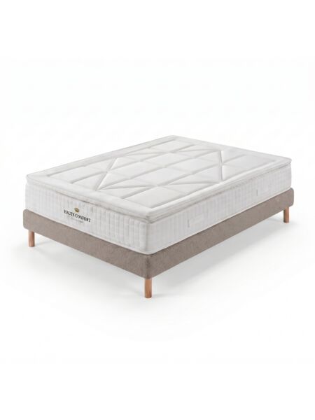 Conjunto Villeroy com Sommier rígido 15 cm Ascot Taupe - Colchão e Cama