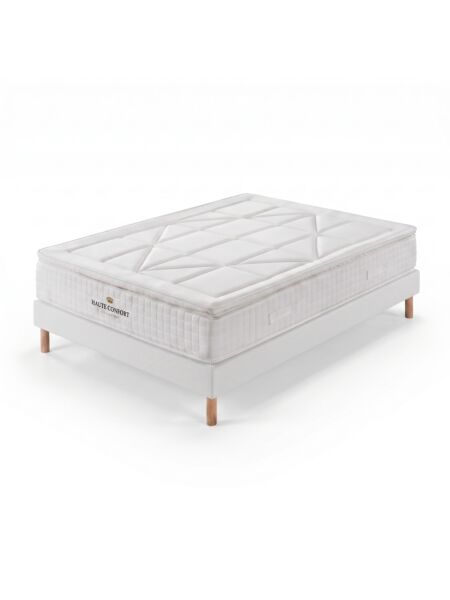 Conjunto Villeroy com Sommier rígido 15 cm Branco - Colchão e Cama