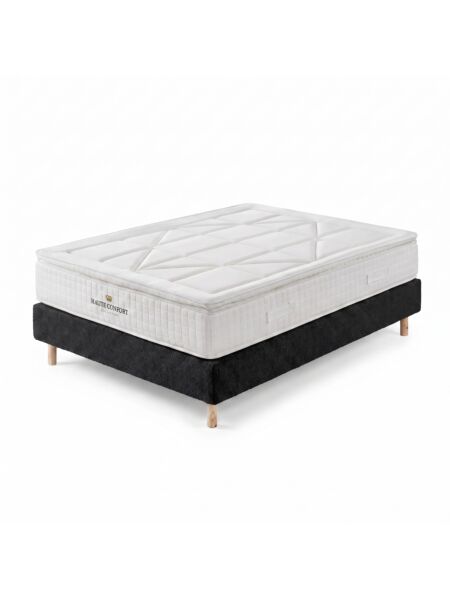 Conjunto Villeroy com Sommier rígido 20 cm Ascot Black - Colchão e Cama