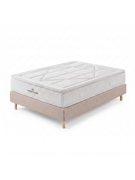 Conjunto Villeroy com Sommier rígido 20 cm Bege - Colchão e Cama