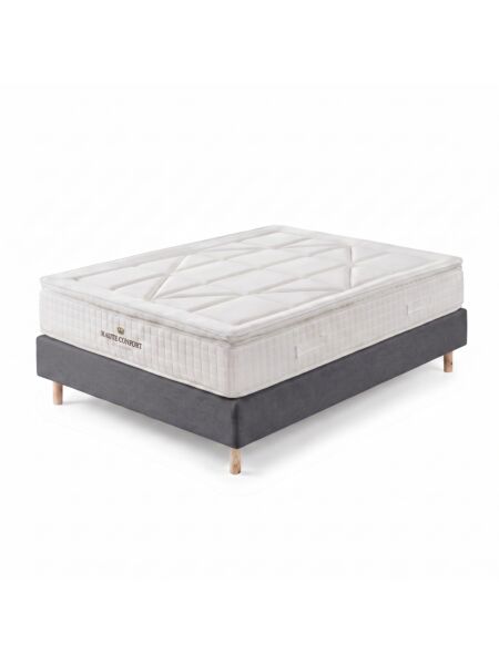 Conjunto Villeroy com Sommier rígido 20 cm Milano Anthracite - Colchão e Cama