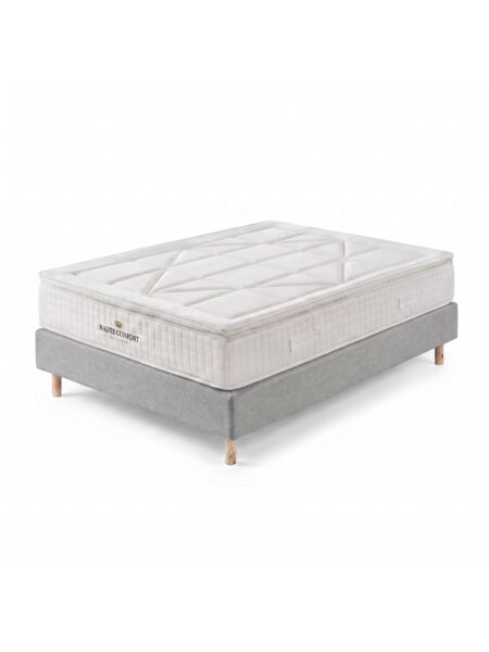 Conjunto Villeroy com Sommier rígido 20 cm Milano Ash - Colchão e Cama