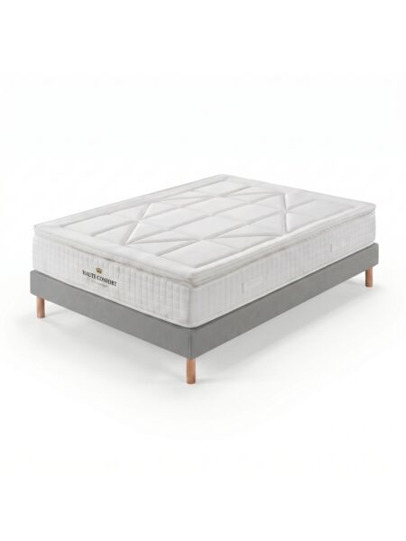 Conjunto Villeroy com Kit de madeira 15 cm Cinza - Colchão e Cama